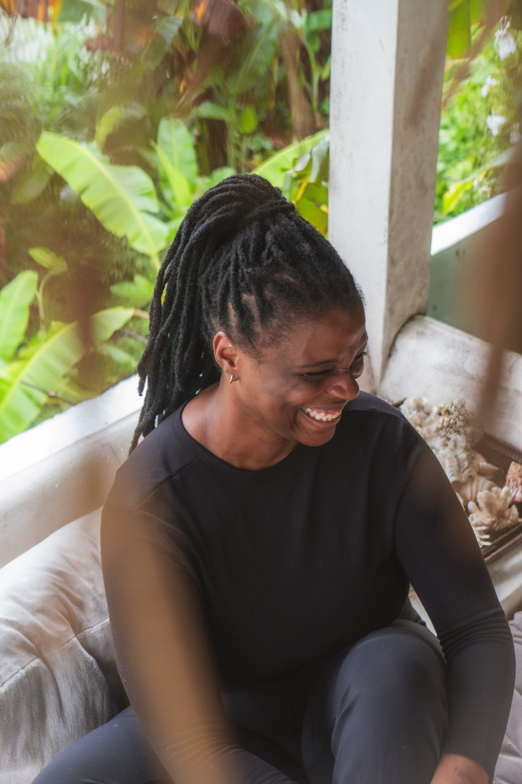 woman smiling at wellness center